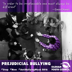 prejudicial bullying poster 2016